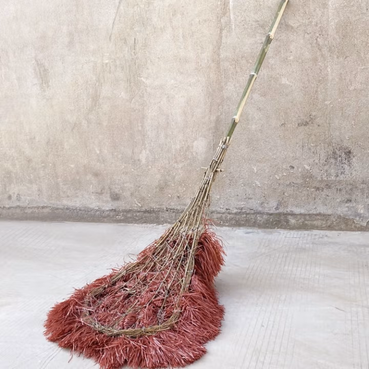 海亚森 TK-2081 长220-230cm，幅面70-90cm，重1.5公斤左右大号塑料丝竹扫把 扫帚 (计价单位：把) 红色