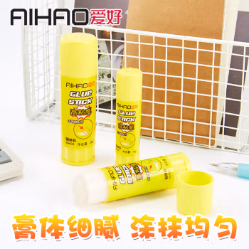 爱好(AIHAO) 69402 材质：PVP 重量：23g 无甲醛 12支/盒 高粘度固体胶 12.00 个/盒 (计价单位：盒) 黄色