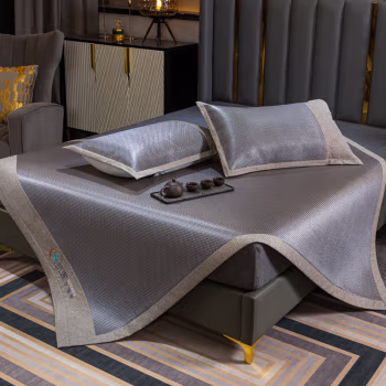 伊伊爱 XZ0AN02200013 /150*200cm纯色冰藤凉席三件套 凉席 (计价单位：件) 灰色