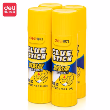 得力(deli) 6372 36g 胶棒 4.00 个/盒 (计价单位：盒) 黄色