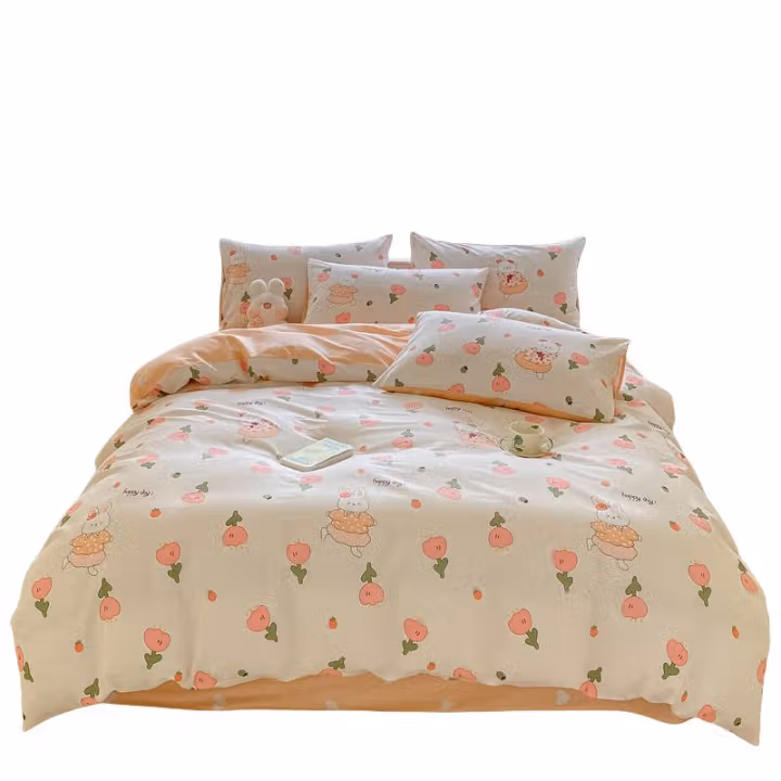 纺语柔 F1063 四件套 床上套件 (计价单位：套) 花季兔