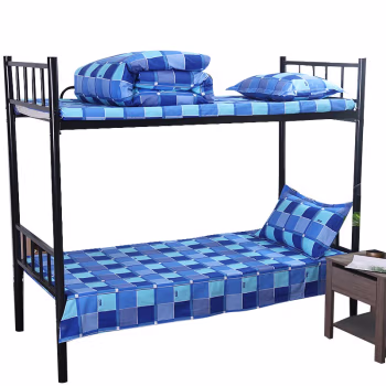 三极户外(Tri-Polar) TP2855 150*210cm 床单+被罩+枕套+棉花被芯+棉花褥子芯+枕芯 单人精梳棉40纱织 六件套 (计价单位：套) 学生格