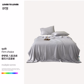 伊伊爱 BZ0TDC2401178 200*230cm 八星凉感提花大豆夏被 被子 1.00 件/条 (计价单位：条) 高级灰