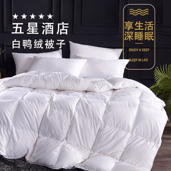 伊伊爱 Z02000187 180*220cm 纯棉40S被芯50白鸭绒 被子 1.00 件/条 (计价单位：条) 白色