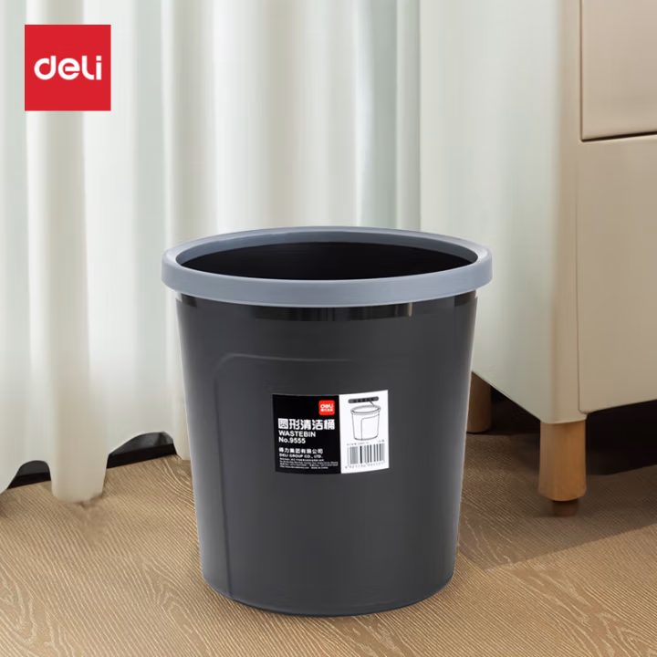 得力9555圆形清洁桶(黑)(只)