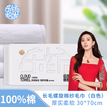 东纺拾光 DF1033 30*70cm 120g 毛巾 (计价单位：条) 白色