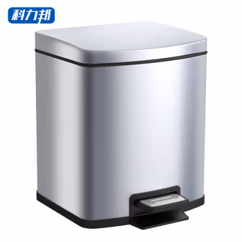 科力邦(Kelibang) KB1099 0.4mm410无指纹不锈钢烤漆+ABS+PP塑料 12L 垃圾桶 (计价单位：个) 不锈钢色