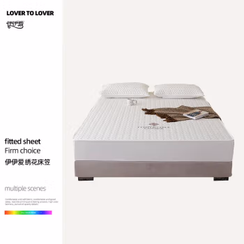 伊伊爱 CD0BN02300427L 150*200cm 抗菌绣花床笠 床单/床笠 1.00 件/个 (计价单位：个) 纯洁白