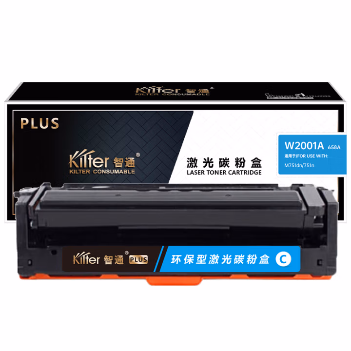智通(ZT) W2001A 658A PLUS版 带芯片 6000页 适用于惠普HP M751dn/751n 青色 墨粉盒 1.00 只/支 (计价单位：支) 青色