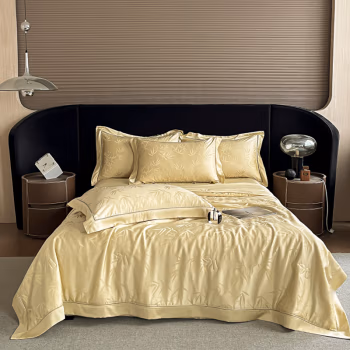 名都丽人 MDLR-76  提花镂空夏凉被 200*230cm 被子 1.00 件/条 (计价单位：条) 黄色