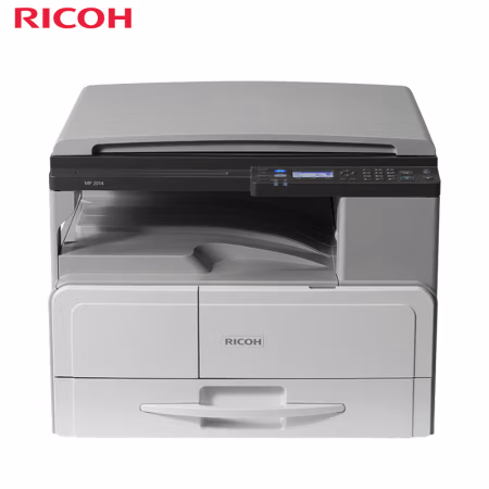 理光(Ricoh) MP 2014D 盖板 单纸盒 双面打印 复印 彩色扫描 A3黑白多功能 一体机 (计价单位：台) 白色