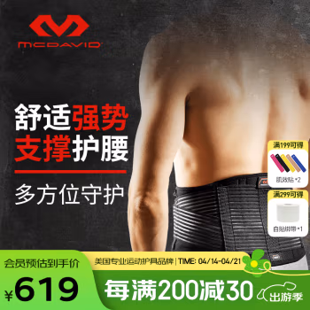 迈克达威 493 L码 护腰 1.00 套/条 (计价单位：条) 黑色