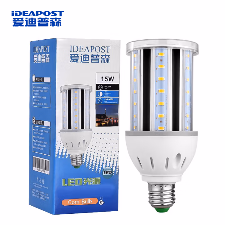 爱迪普森(IDEAPOST) AD-LCYM020-15W  E27  6500K  220V  中华灯灯泡 led灯泡玉米灯 (计价单位：个) 白色