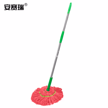 安赛瑞 23490卡锁拖把 不锈钢旋转地拖 免手洗自动挤水拖把120cm 自拧水拖把 (计价单位：把) 红色