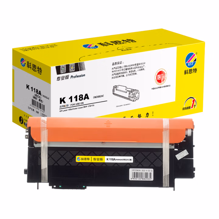科思特 K 118A（W2082A） 打印量700页 适用惠普HP Laser 150a/150w/Laser 178nw 粉盒 1.00 只/个 (计价单位：个) 黄色