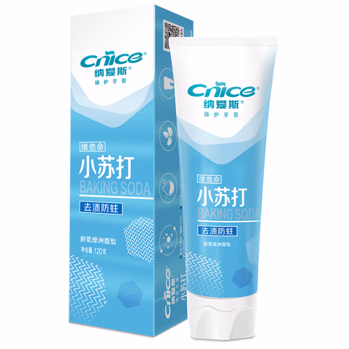 纳爱斯(Cnice) 120g 臻护小苏打 新氧绿洲 薄荷香氛 牙膏 (计价单位：支) 蓝色