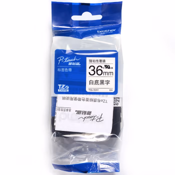 兄弟(brother) TZe-S261  36mm强粘性 标签机色带 1.00 个/卷 (计价单位：卷) 白底黑字