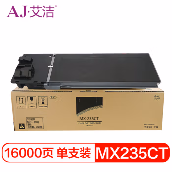 艾洁(AJ) MX-235CT 打印量16000页 适用夏普SHARP;AR-1808S;AR-2008D;AR-2308N;AR-2008L;MX-M2028D;MX-23 粉盒 (计价单位：只) 黑色