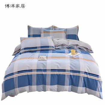 博洋家居(BeyondHome) WT912307001A 200*230 230*245 48*74*2纯棉 四件套 床上套件 (计价单位：套) 时光之蓝