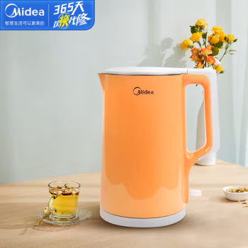 美的(Midea) HJ1722 1.7L大容量 电热水壶 (计价单位：台) 黄色