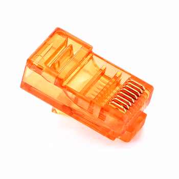 酷比客(L-CUBIC) LCLNC5PLUGOR 8P8C 超五类 网络水晶头 100.00 个/包 (计价单位：包) 透明橙