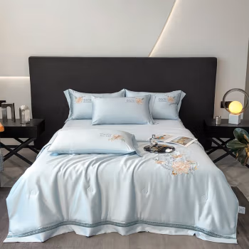 伊伊爱 TJ0HJC2301941 200*230cm 花韵夏被四件套 被子 1.00 件/套 (计价单位：套) 浅蓝
