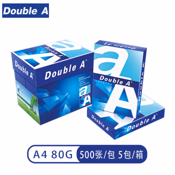 达伯埃(Double A) 80g A4 500张/包 5包/箱 复印纸 (计价单位：箱) 白色