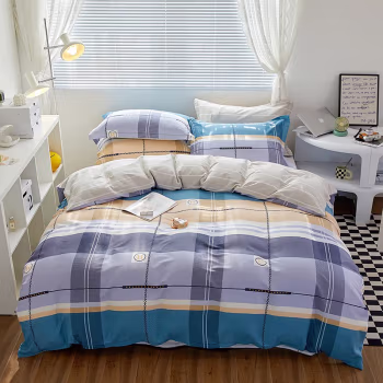 伊伊爱 TJ0NH02201492 /200*230cm纯棉条纹格子四件套 床上套件 (计价单位：套) 幽若格