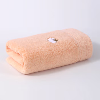 鲸轩 M615 34*74cm 110g 山沐优品潮流水纹 毛巾 (计价单位：条) 橙色