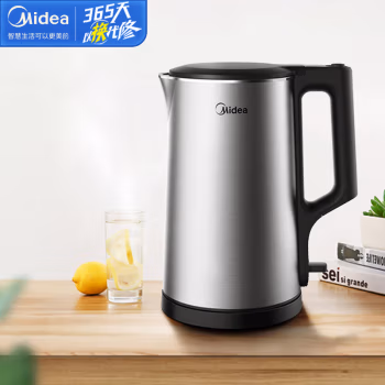 美的(Midea) PJ17A01 1.7L 电热水壶 (计价单位：台) 不锈钢色