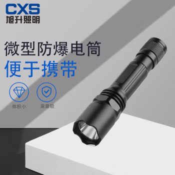 旭升(CXS) CBW6100B 3W IP66 Ex i b IIC T6 强光4h 工作光6h DC3.7V 色温5000K 正白 LED微型防爆电筒 (计价单位：个) 黑色