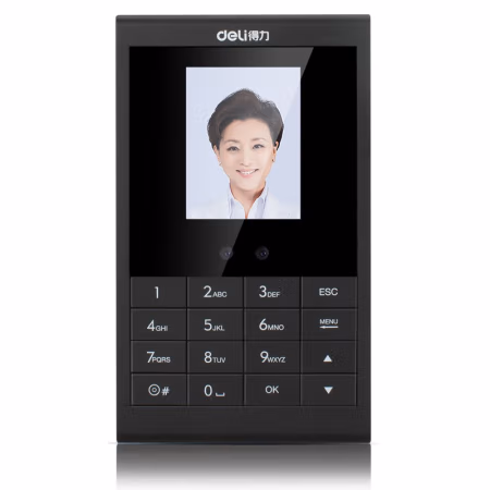 得力(deli) 3764 200张人脸-双摄像头 考勤机 (计价单位：台) 黑色
