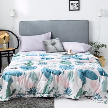 伊伊爱 XB-9XWB-001 150*200cm 莫代尔印花系列 夏被 空调被 1.00 件/条 (计价单位：条) 热带绿植