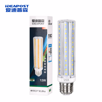爱迪普森(IDEAPOST) SLYM220-12W  3000K  E27  220V  小螺口节能灯泡吊灯光源 led灯泡玉米灯泡 (计价单位：个) 白色