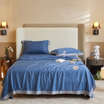 伊伊爱 BZ0TDC2201043 /180*220cm莱赛尔至纯赫本大豆夏凉被 被子 (计价单位：件) 青花蓝