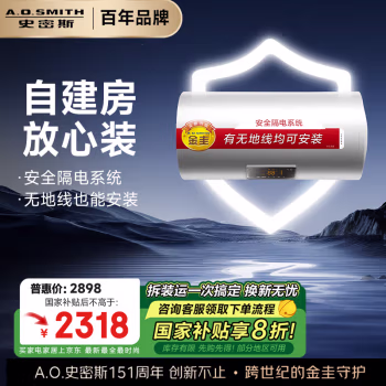 史密斯(A.O.SMITH） E80VDS 80L 热水器 (计价单位：台) 白色