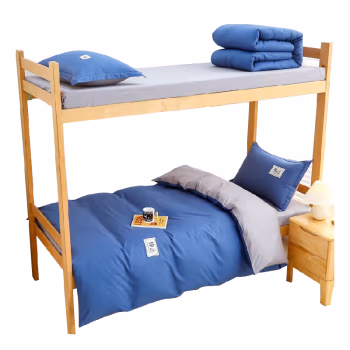 安居先森 D1382三件套 40支纱高支高密全棉印花单人床三件套 (计价单位：套) 蓝色