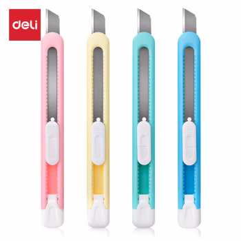 得力(deli) 2054 9mm小号 美工刀裁纸刀 (计价单位：把) 多色
