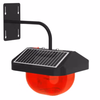 艾御堡 AYB-BZD02 3.7V 900K 3W 太阳能声光警示灯 (计价单位：盏) 红色