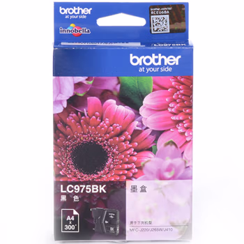 兄弟(brother) LC975BK 打印量约300页 墨盒 (计价单位：盒) 黑色