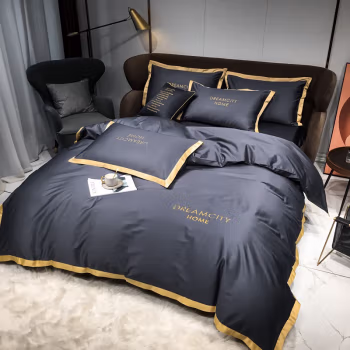 伊伊爱 TJ0NH02000334  150*200cm全棉40S绣花 三件套 (计价单位：套) 蓝灰