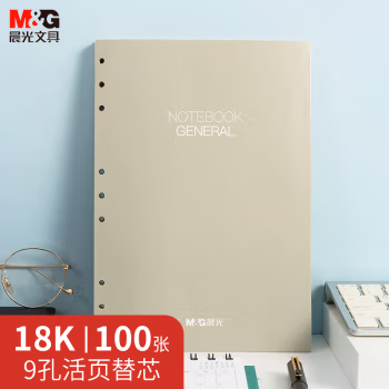 晨光(M&G) APY9IT74 18k 9孔 100页 办公皮本普惠活页替芯 (计价单位：本) 灰色