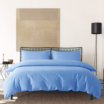 伊伊爱 TJ0SZ02201469 /200*230cm纯色纯棉空气缎四件套 床上套件 (计价单位：套) 天空蓝