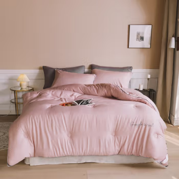 伊伊爱 Z019000040 莫代尔绣花冬被 保暖被 150*200cm 棉被 (计价单位：件) 浅豆沙