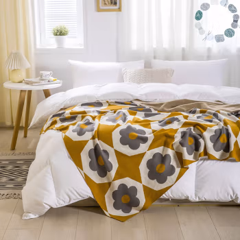 伊伊爱 Y0NMM2200132 /130*160cm时尚全棉花卉好多花保暖毯 毯子 (计价单位：件) 秋香草