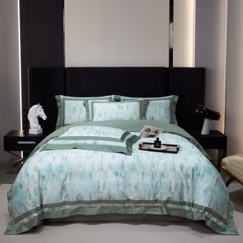 纺语柔 F1235 四件套 床上套件 (计价单位：套) 幻境森林-松柏绿