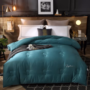 伊伊爱 A1900051 200*230cm 60S纯色长绒棉大豆 秋冬被子 棉被 (计价单位：件) 墨绿