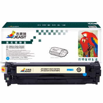 杰思特 JT-CH211/541/321FC带芯片（通用版）打印量：1200页 适用机型：HP LaserJet Pro 200 color Printer M251n 硒鼓 1.00 只/支 (计价单位：支) 青色