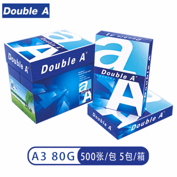 达伯埃(Double A) 80g A3 500张/包 5包/箱 复印纸 (计价单位：箱) 白色