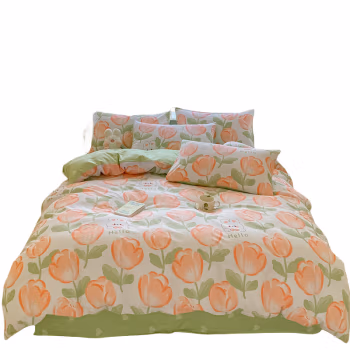 纺语柔 F1054 四件套 床上套件 (计价单位：套) 爱丽丝-绿